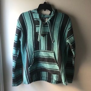 Teal and grey Original Senor Lopez drug rug